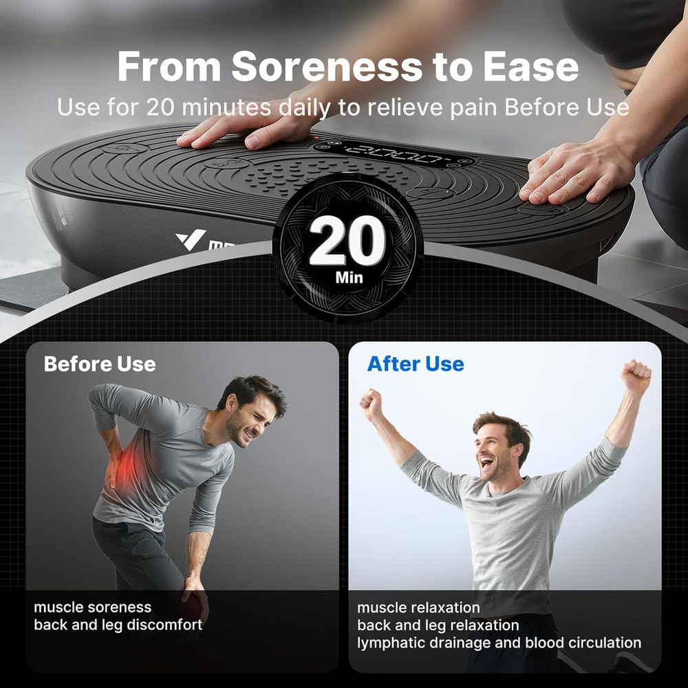 Vibration Plate Exercise Machine, Vibrating Platform for Lymphatic Drainage Weig