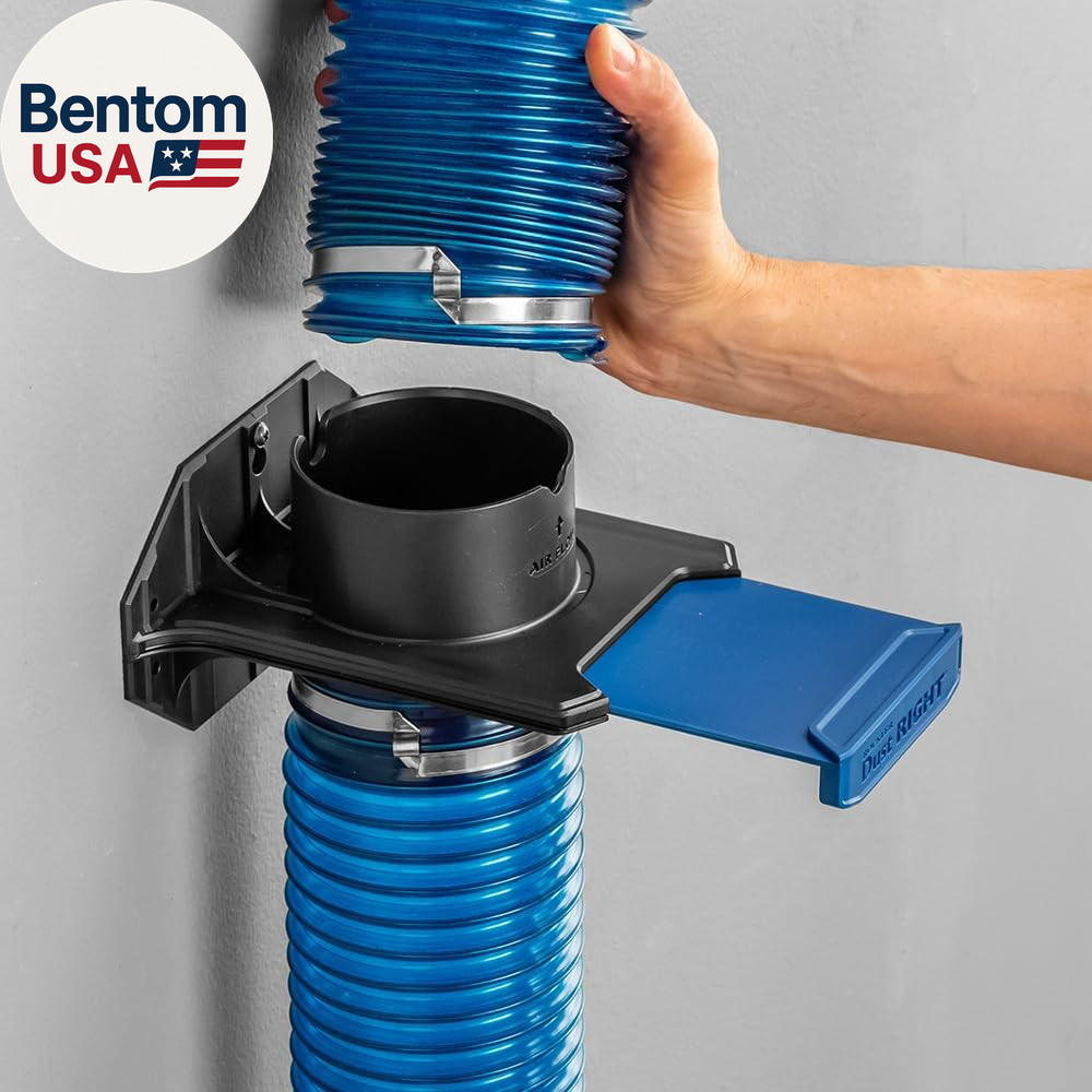 4'' to 4'' Ready-Mount Self Cleaning Blast Gate - Durable Polymer Dust Blast Gat