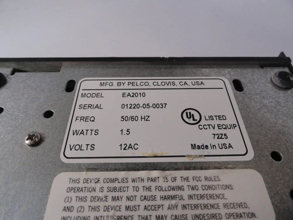 Pelco EA2010 Equalizing Amplifier EA2010/220, Replacement Part, NIB