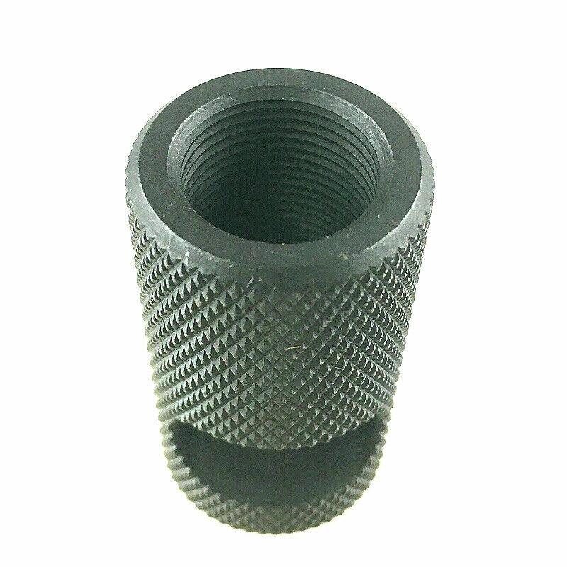 5/8''x24 TPI Thread Compact Short Knurled Surface Muzzle Brake For 9mm