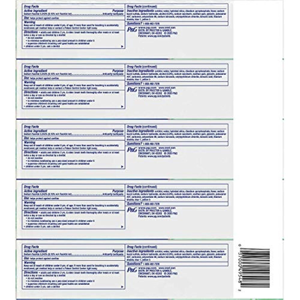 Crest Complete Advanced Flavoridetoothpaste 5 Pack 8.2 Oz Net Wt 41 Oz,, ()