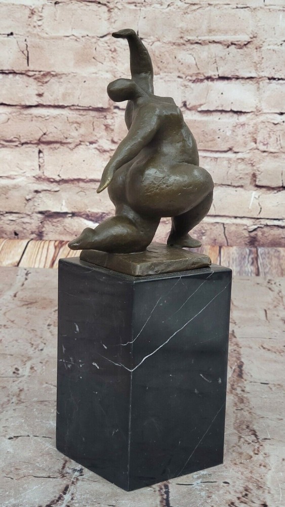 Abstract Modern Classic Artwork Signed Miguel Lopez(Milo) 100% Solid Bronze Art