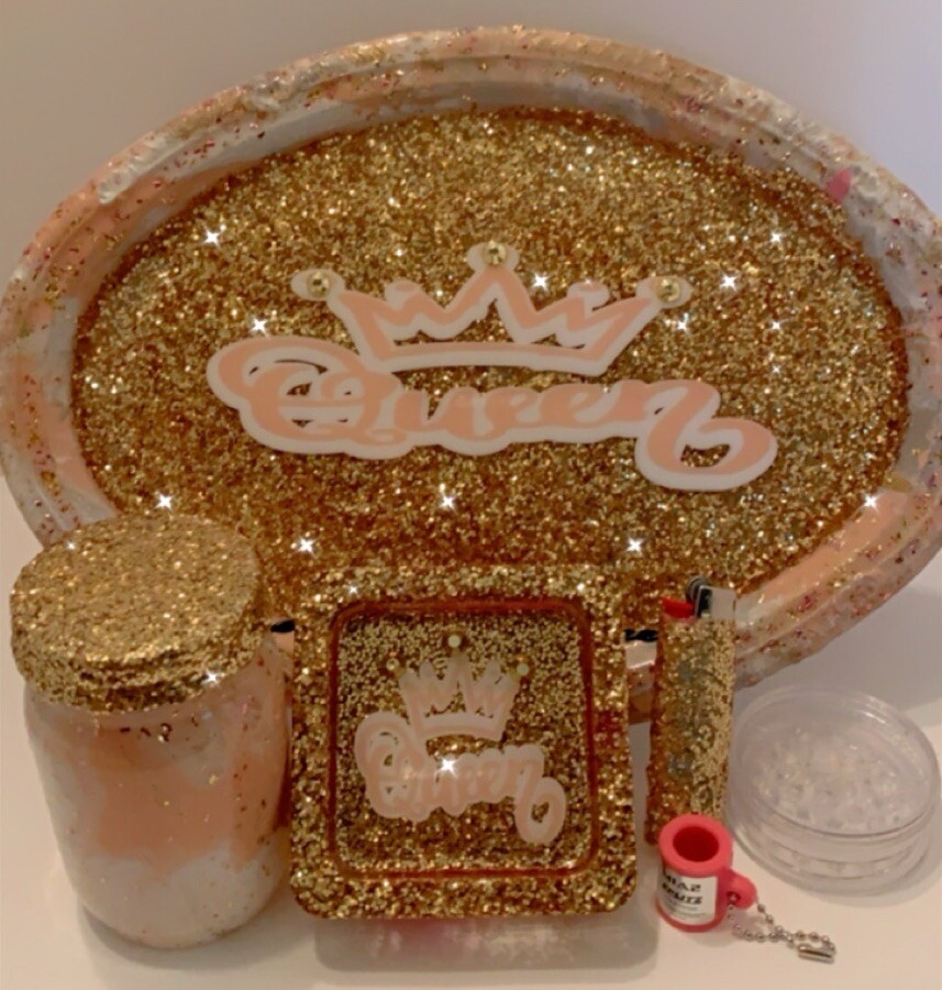 Queen Rolling Tray Set