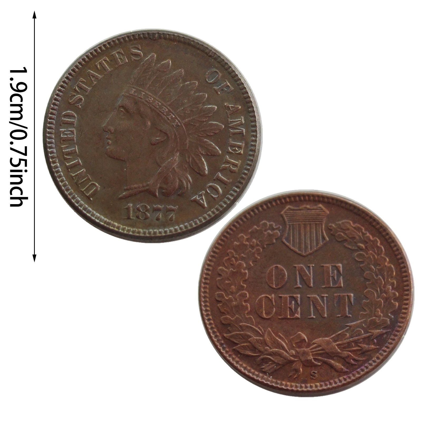 1877 Indian Head Cent Penny, Gorgeous RED, Superb