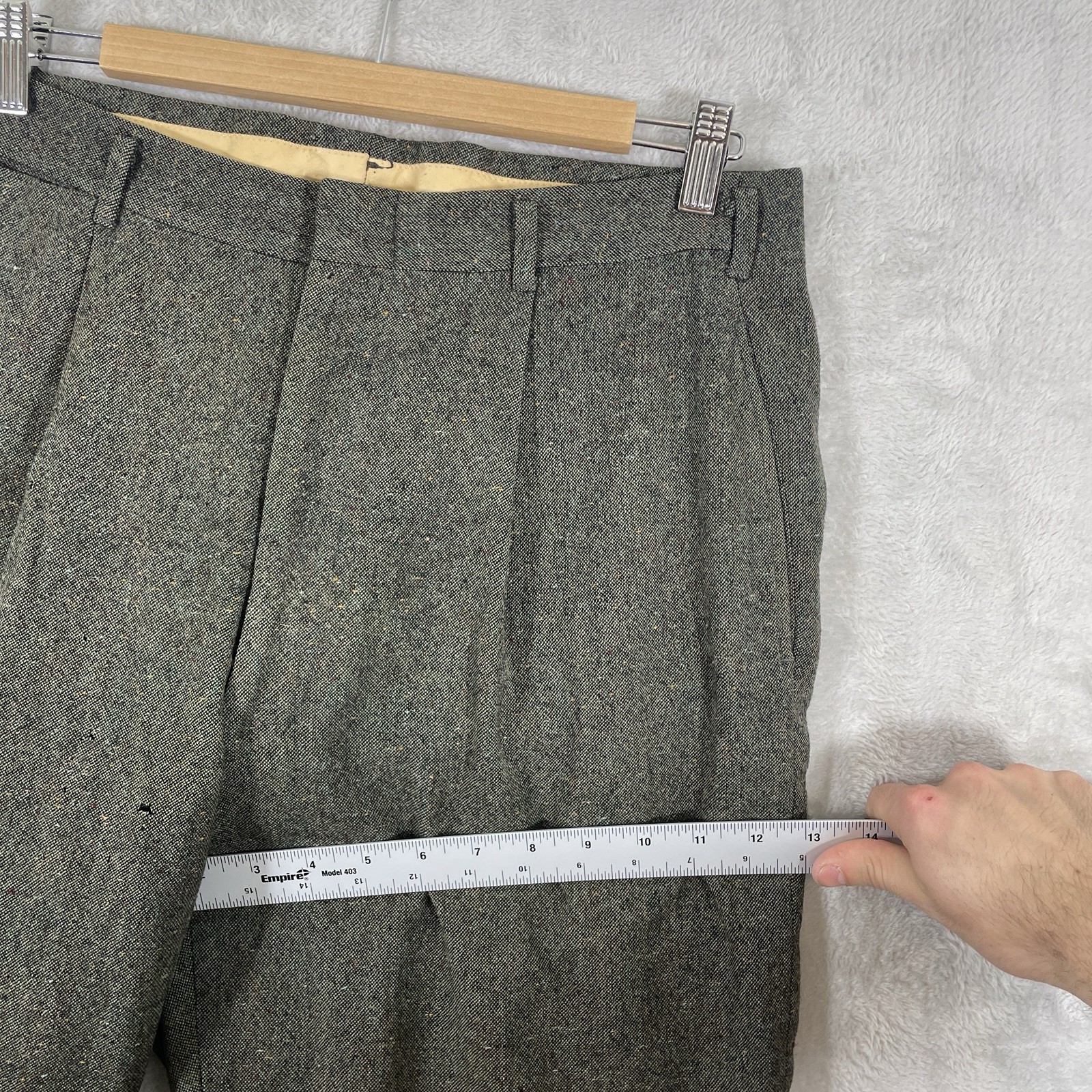 Vtg 50s Drop Loop Wool Slacks Men’s 32x32 Pendleton Rockabilly Pants Pleated 40s
