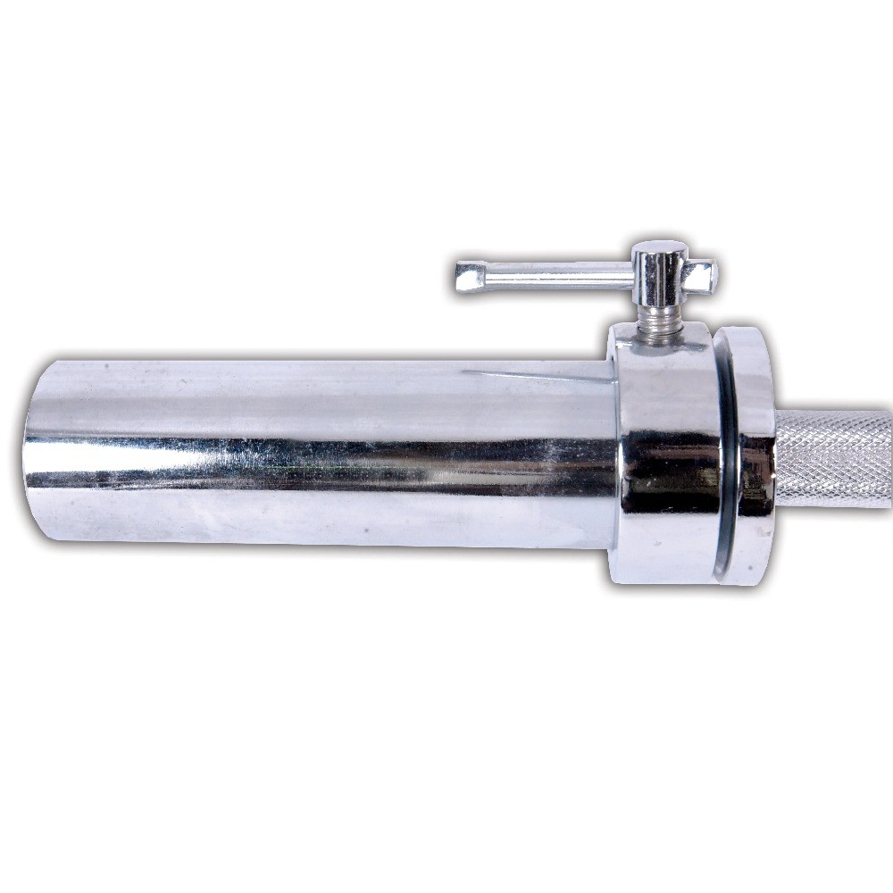20 in. Olympic Dumbbell Handle with Collars, Single, Chrome
