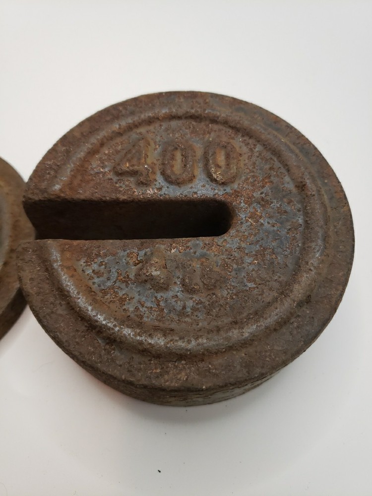 Vintage Cast Iron Balance Scale Weights