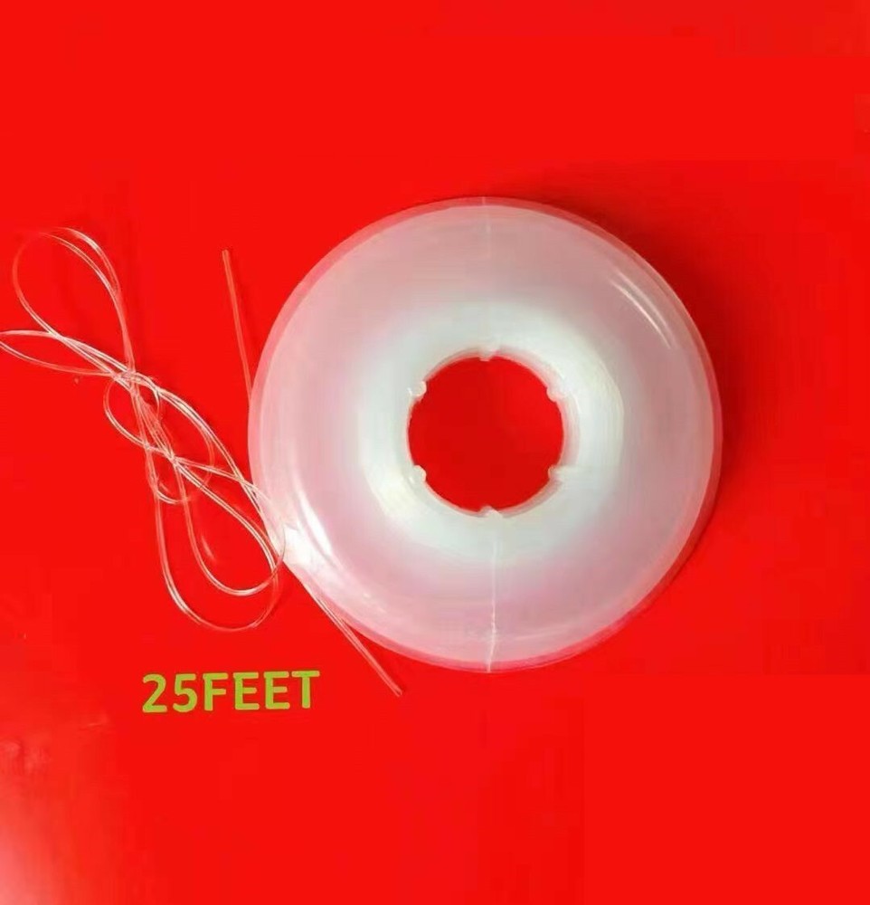 Dental Solid Elastomeric Thread 25ft Orthodontic Brackets Ties Clear Power 0.020