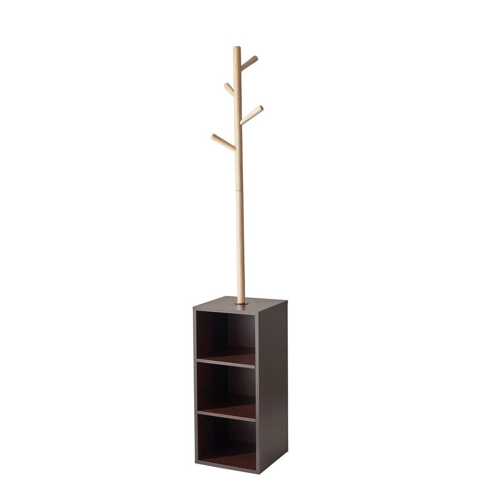 HUTCH STORAGE COAT RACK WALNUT