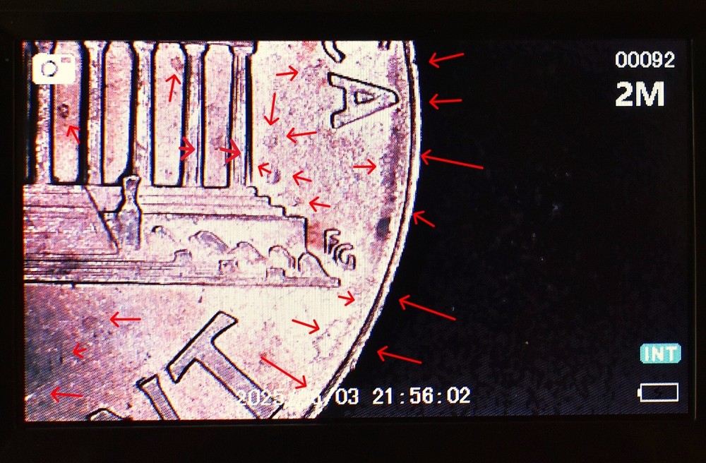 2001 Penny Multi Strike Error Double Die, Die Cracks, Initials Obscured