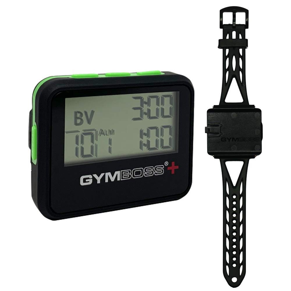 Gymboss Plus Interval Timer and Stopwatch One-size, Black / Green