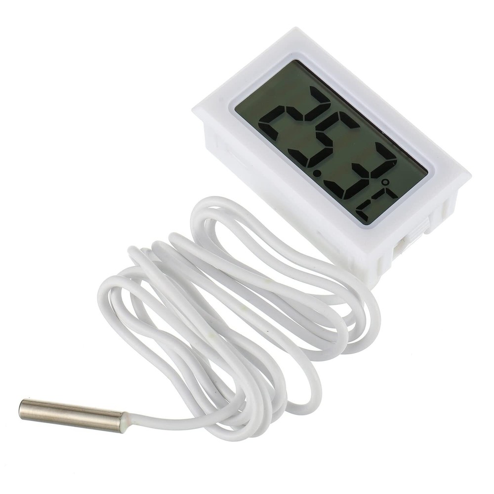 4Pcs Refrigerator Thermometer Digital LCD Thermometer with Waterproof Probe