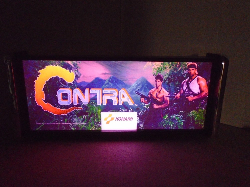 Contra Marquee Game/Rec Room LED Display light box