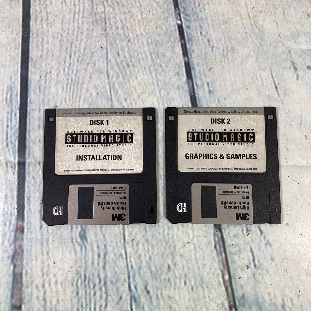 Vintage Studio Magic Software for Windows 1994 - (2) 3.5" Floppy Disks