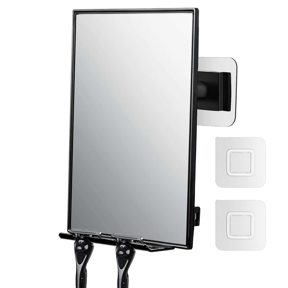 Mirror for Shaving 360°Rotation Adjustable-Two Razor Holder
