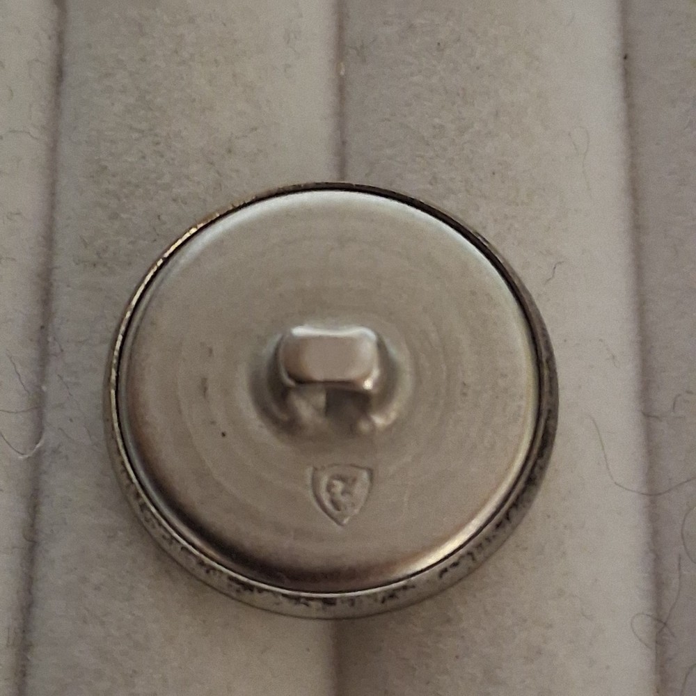 2 Silver Pewter Blazer Buttons Front 13/16" Lion Shield