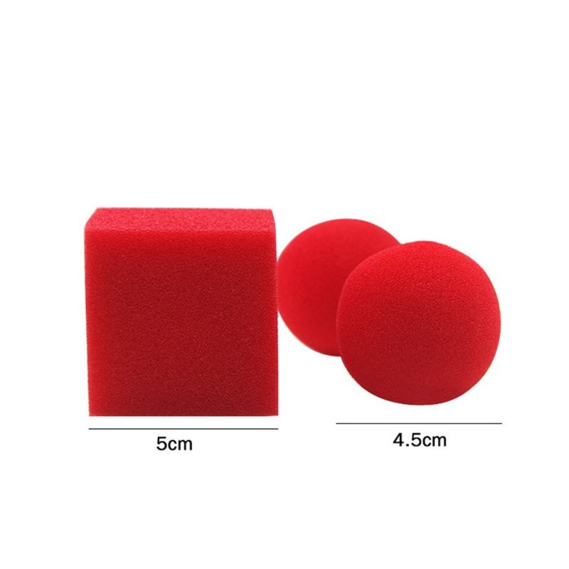 1Block 2 Sponge Balls Magic Props Close Up Street Classical Illusion Magic Trick