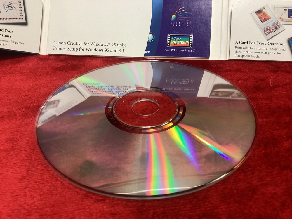 Canon Creative 3 & Printer Setup Windows 95, 98, 3.1 CD Quick Start Guide NEW