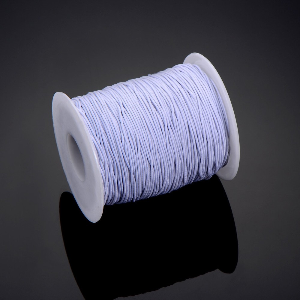 Outus Elastic String for Bracelets Making,2 Rolls 0.8 mm Bracelet White