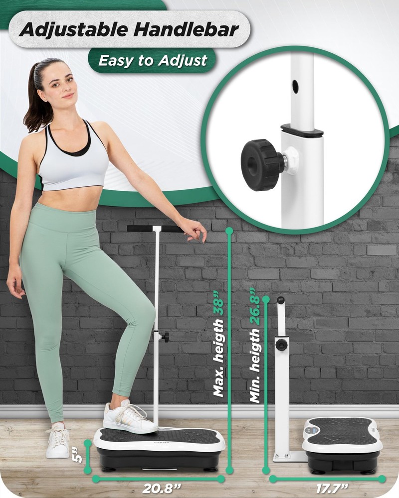 LX18 Vibration Plate Exercise Machine, Power Platform for Lymphatic Drainage,...