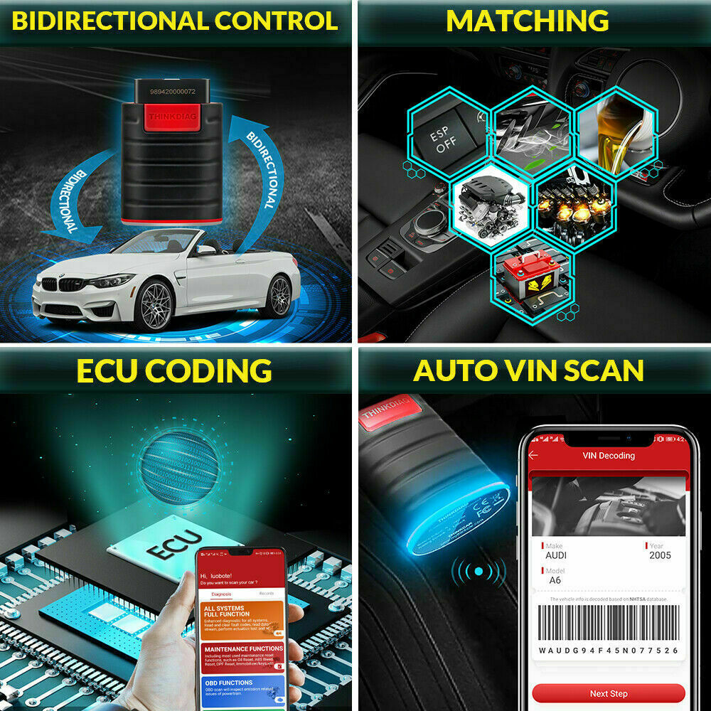 2024 THINKDIAG Bidirectional OBD2 Scanner Car Diagnostic Tool Full Software Free
