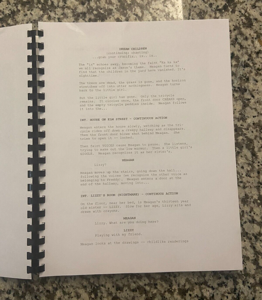 Freddy Vs. Jason Horror Movie Script Reprint Full Screenplay Script