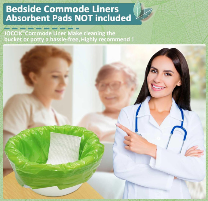 Commode Liners for Bedside Commode Vanilla Scented 100pcs Disposable Bags Univer