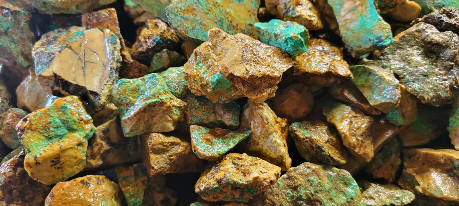 Natural Turquoise Rough Blue Silver Mine, Lone Mountain District NV - Half Pound