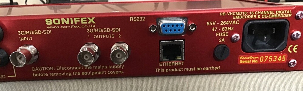 SONIFEX REDBOX RB-VHCMD16 Embedded & De Embedder 3G/HD/SD - SDI