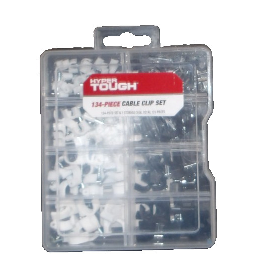 Hyper Tough 134 Pack Cable Clip Set
