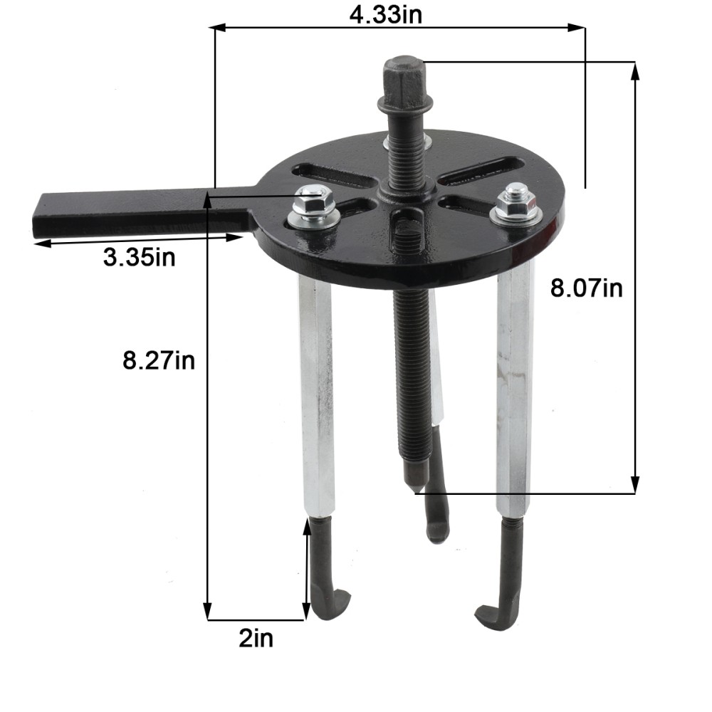 Three-Jaw Puller Set Bearing Disassembly Puller Inner Hole Removal Hand Tool New