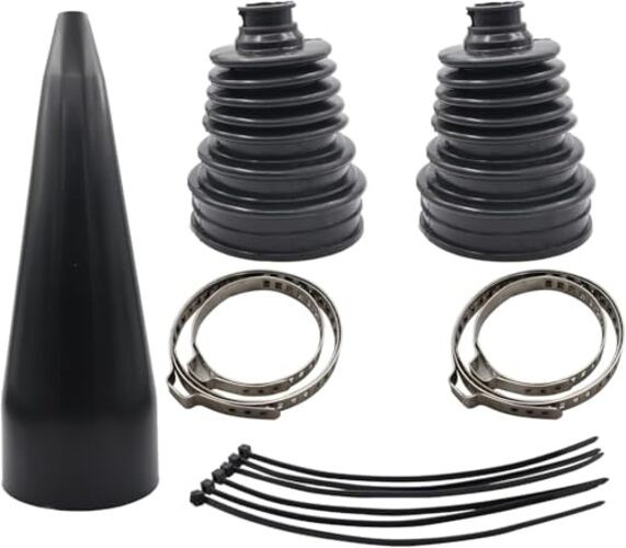 Universal CV Joint Boot Kit with 1 Cone Universal Non-Split 2 Boots with 1 Cone