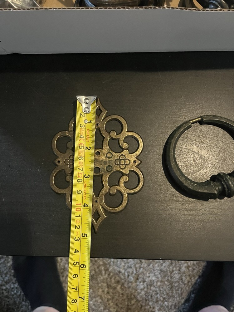 Vintage Nickel Plated Ring Pulls Decorative Cabinet Hardware Pulls