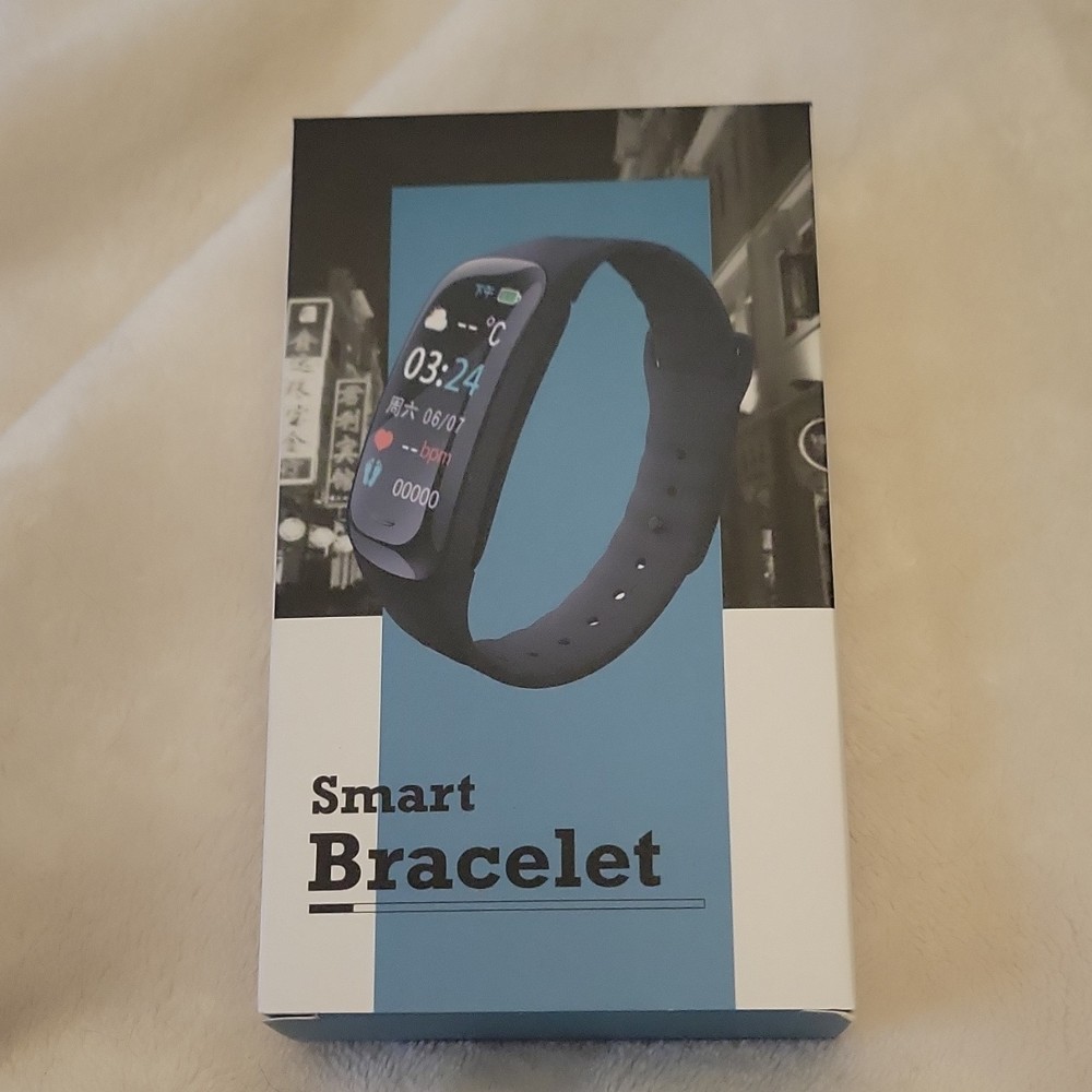 Smart Bracelet Activity Tracker Black Heart Rate Blood Pressure Remote Camera