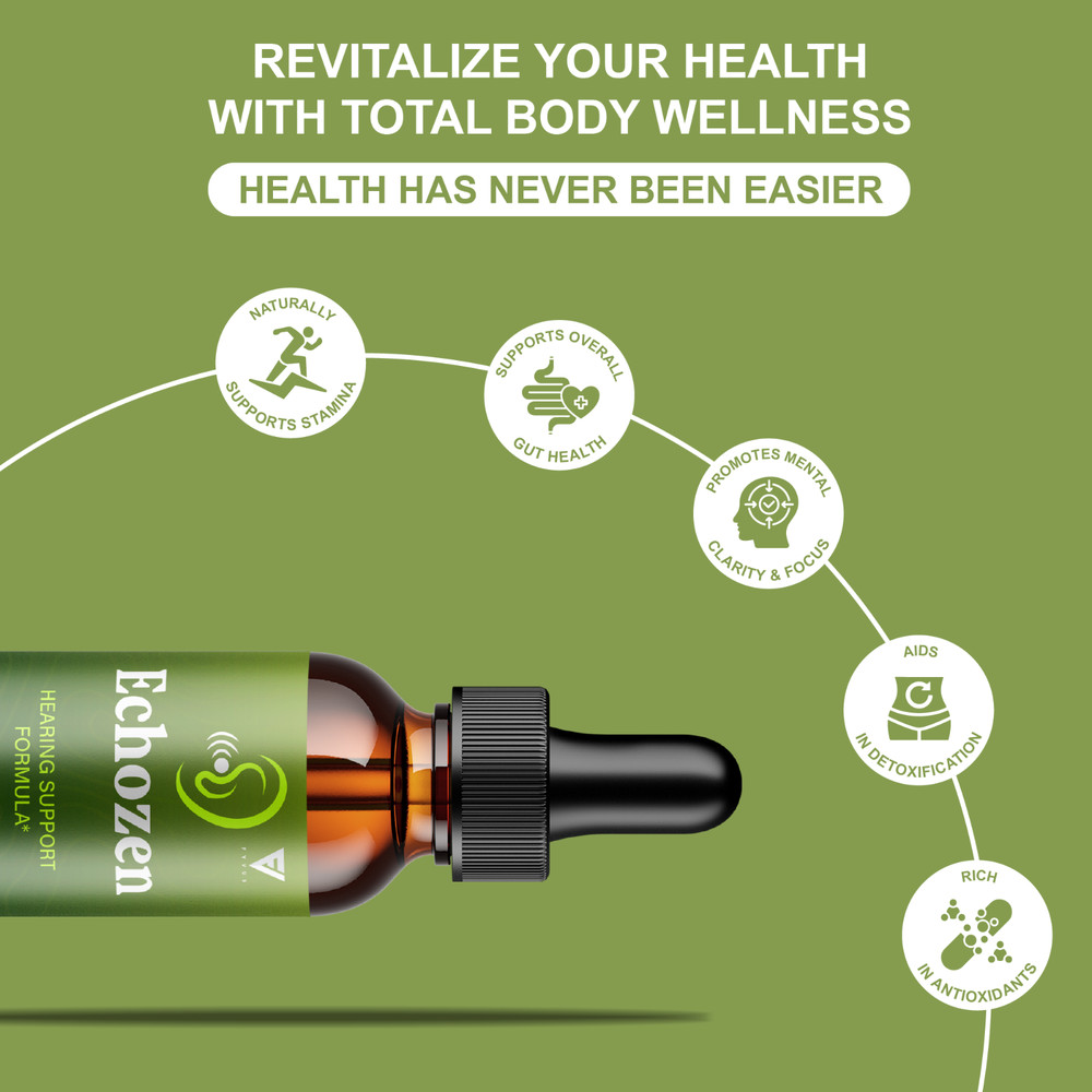 EchoZen Drops, EchoZen Premium Tinnitus Support Liquid Supplement (2oz)