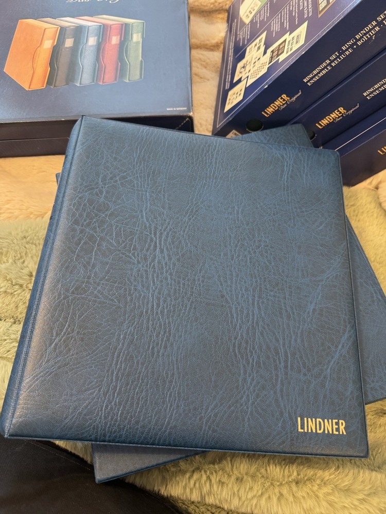 Lindner 18-ring Binder and Slipcase, BLUE ONLY