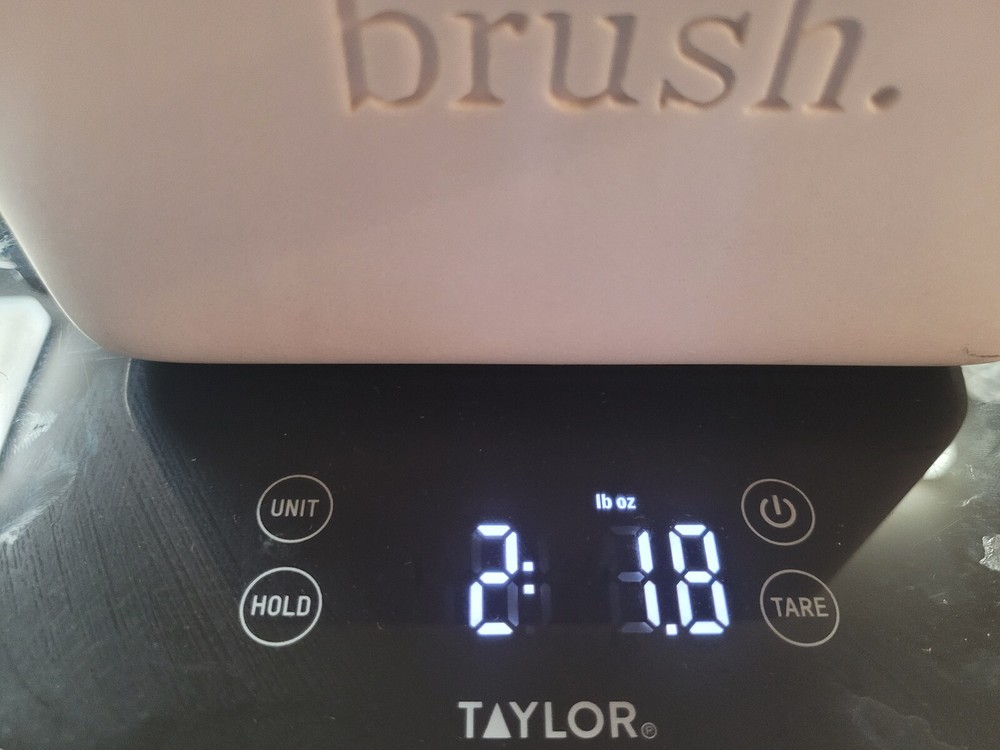 Toothpaste & Toothbrush Holder White Stoneware 2 large sections Unfancy Plain