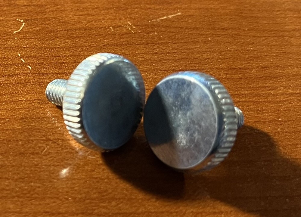 M4 CB Radio Mounting Bracket Knobs - Silver - Qty 2 (Pair)