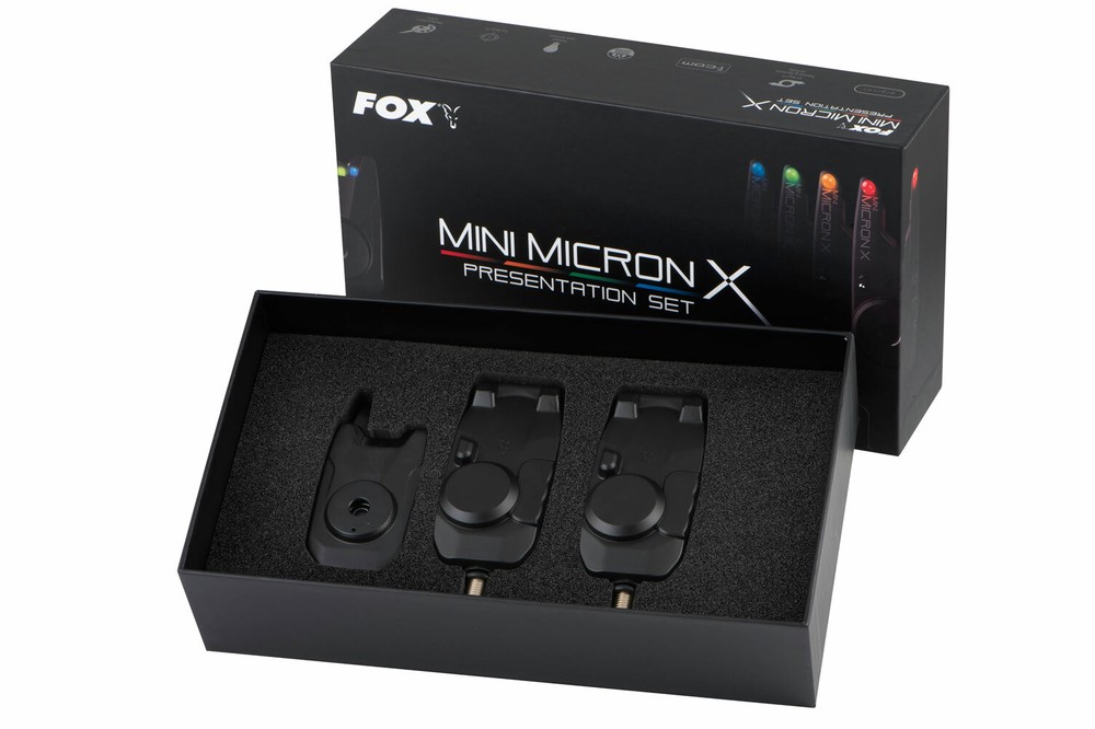 Fox Mini Micron X 2 Rod Bite Alarm & Receiver Set