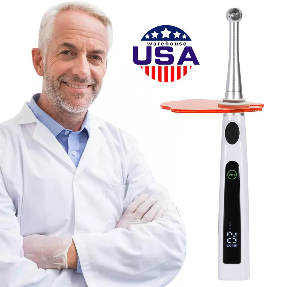 Dental LED Light Cure Lamp Cordless 1 Second Fast Curing Light 4 Modes