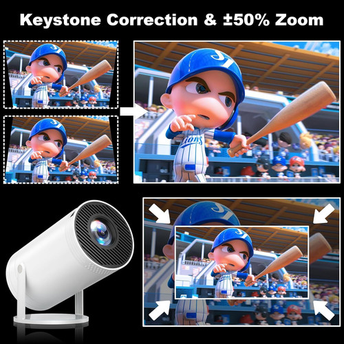 Mini Projector, Native 1080P Portable Projector with Carrying Case, 4K...