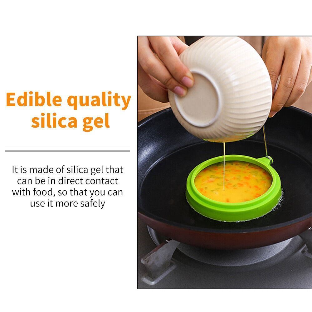 4PCS Silicone Egg Fried Mold Ring Pancake Maker Convenient Kitchen Cooking Tool