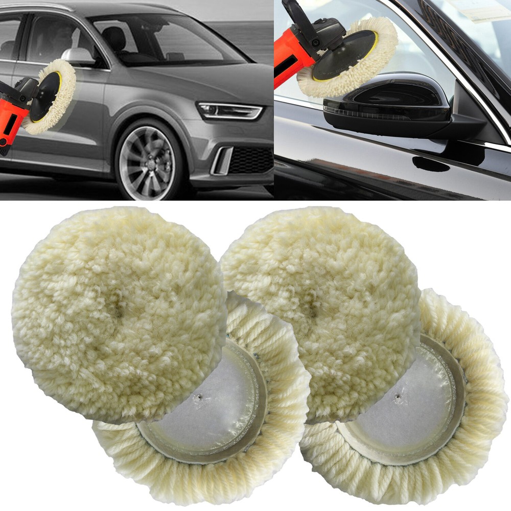 Polishing Pad Buffing Pads 4PCS 3inch Buffing & Polishing Machine Pads Hook Loop