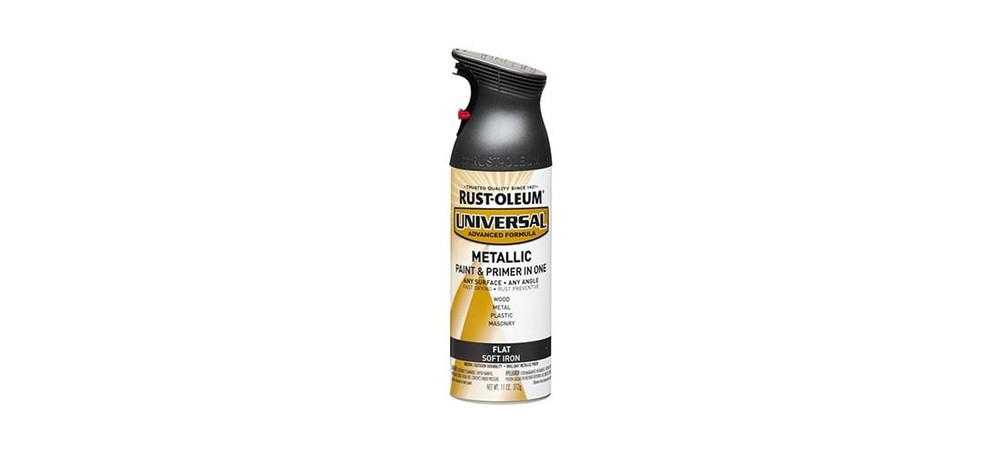 Rust Oleum Universal All Surface Paint 11 Ounce Flat Soft Iron Fast Drying