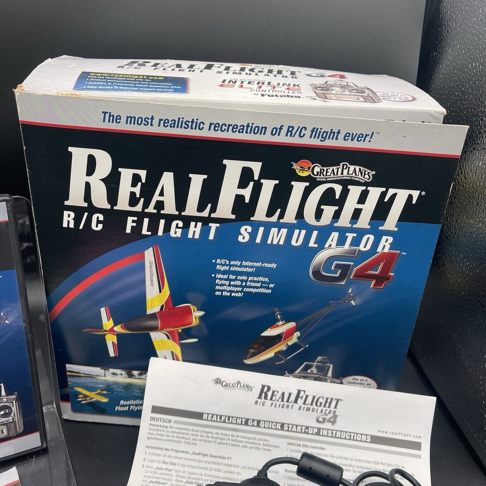 Great Planes RealFlight RC Flight Simulator G4 Futaba Interlink Elite Controller