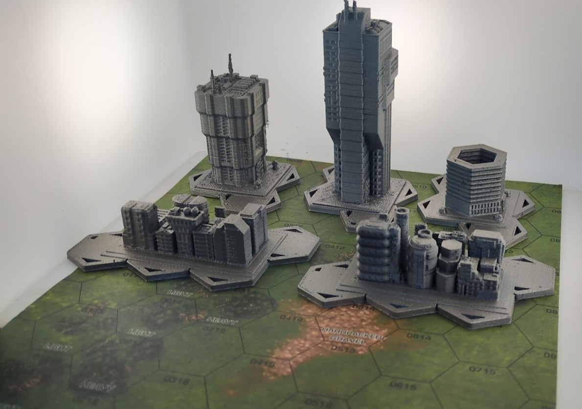 Cyberpunk hex set 6mm terrain FAST SHIP|Alternate Wargaming Miniature