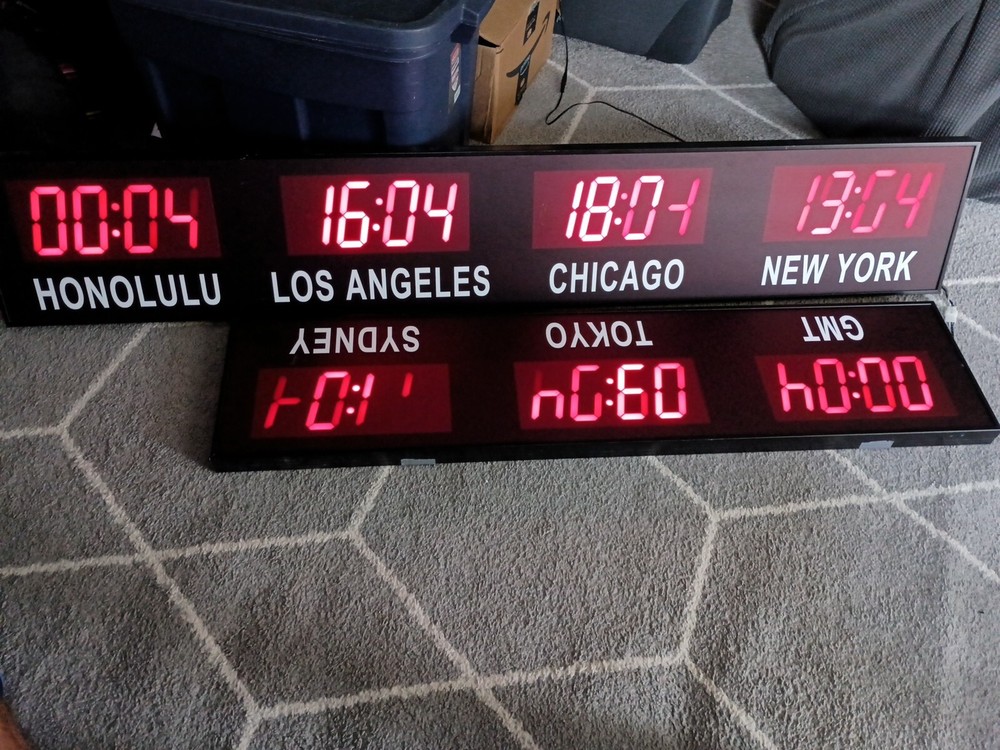 world time zone clocks Digital