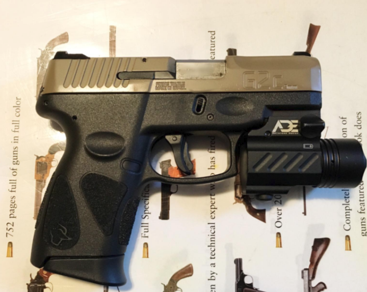 Compact 400 Lumen Flashlight For TAURUS PT111 G2 G2C Pistol