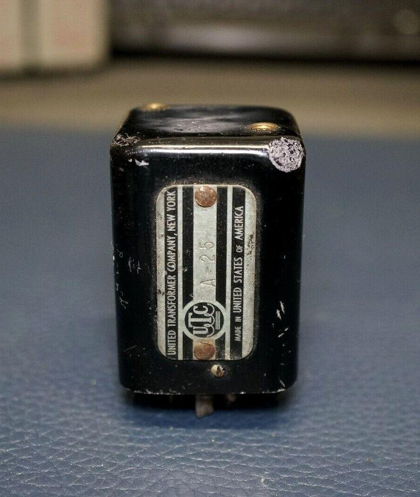 1 VINTAGE EARLY UTC A-25 AUDIO PLATE TO LINE OUTPUT TRANSFORMER
