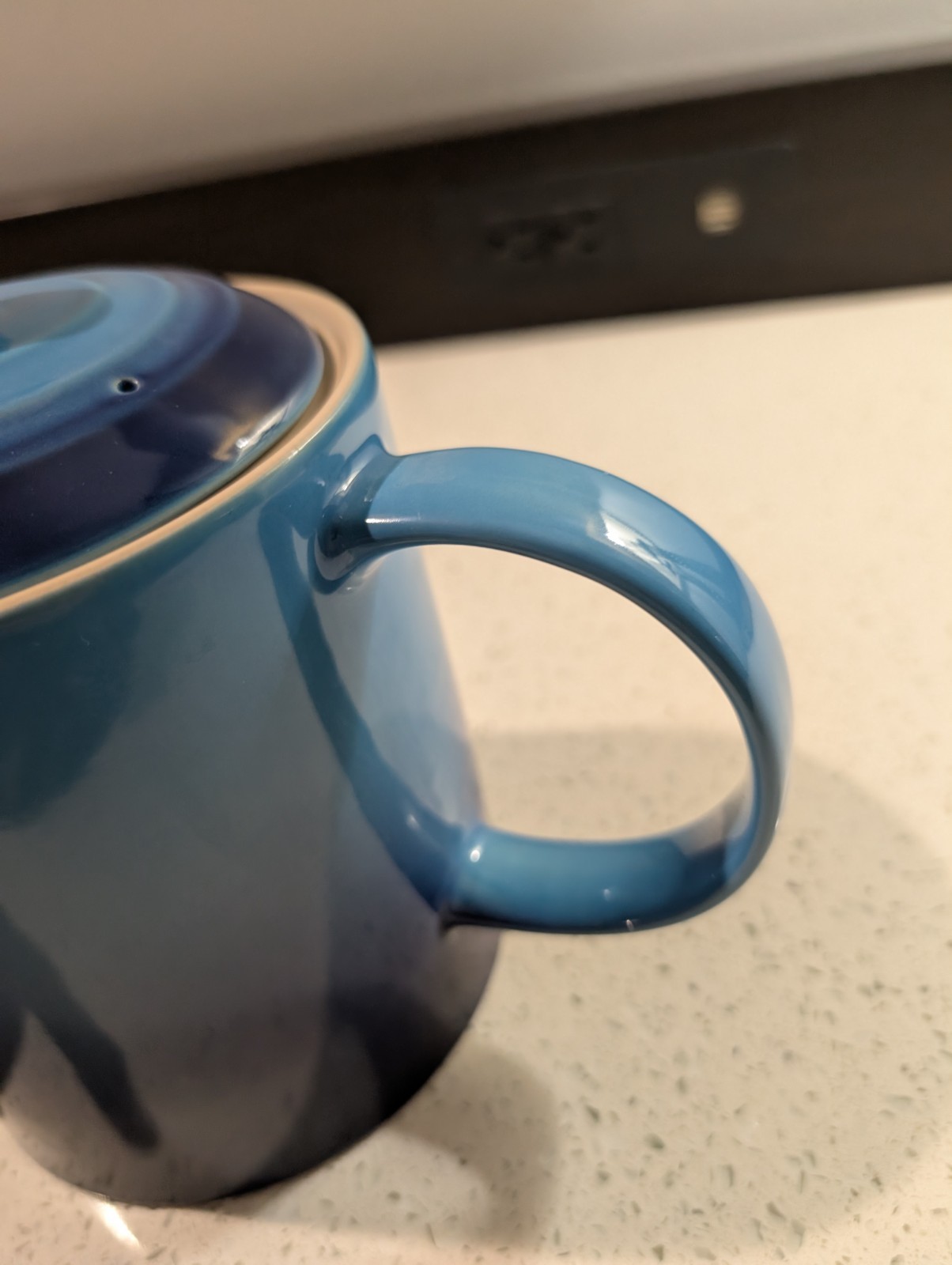 Le Creuset Grand Teapot 1.3 L Azure Blue Blueberry Stoneware NEW